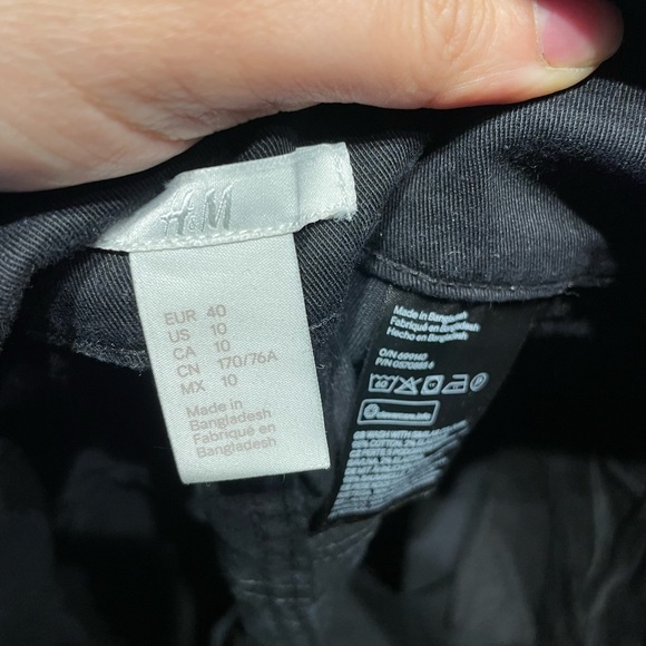 Vintage y2k Super High Waist Mom Denim Culottes Skinny Pants Jeans Slim Rave - Picture 4 of 7